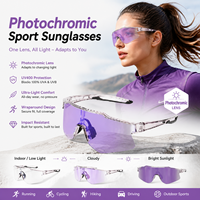 OEM ODM TR90 cadre une pièce lentille surdimensionnée baseball course lunettes de soleil anti-UV extérieur lunettes de soleil photochromiques cyclisme lunettes de soleil