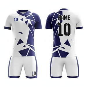 France Soccer Jerseys High Quality Top Selling Soccer Uniform Light <b>Weight</b> Made in Polyester Soccer Uniform <b>for</b> Adult - Product Image 1