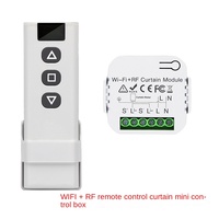 Interrupteur intelligent pour rideaux LAPU TUYA WIFI RF433MHZ, 240V 16A, compatible Zigbee, en ABS, avec contrôle vocal et programmation via application.