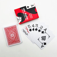 Kartu Poker Plastik Ukuran Standar Tahan Air dan Awet, Dek Kartu Poker Jumbo untuk Keluarga dan Rumah