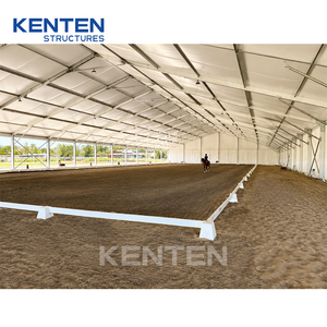 KENTEN Tenda per Arena Equestre Esterna in PVC, Riparo Ombreggiato per Cavalli, Stalla Temporanea Coperta con Tetto - Product Image 5