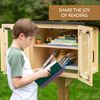 Boîte à livres de bibliothèque extérieure - Kit d'échange de littérature gratuit pour l'extérieur - Petit meuble en bois