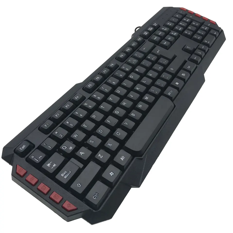 एर्गोनोमिक मैकेनिकल कीबोर्ड माउस कॉम्बो गेमर के लिए अनुकूलित टेक्लाडो वायर्ड यूएसबी गेमिंग OEM यूके रूसी ABNT2 कंप्यूटर कीबोर्ड
