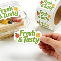Etiqueta de Embalaje Personalizada para Envases de Alimentos, Ecológica, Impermeable, Impresión CMYK, Etiqueta Adhesiva en Rollo para Caja de Pastel, Marca Superior PT