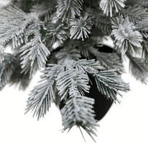 Sapin de Noël artificiel floqué de haute qualité, <span class=keywords><strong>personnalisé</strong></span>, écologique, en pot de petite taille, multicolore, à piles - Product Image 3