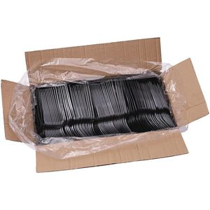 Fourchettes en polystyrène lourd Boardwalk noires, emballées individuellement, 1000/carton, pour hôtels, cuillères à thé pour mariages et fêtes - Product Image 2