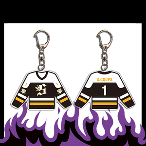 Cartoon Acrylic Sports Jacket <b>Keychain</b> Pendant UV Printing Fashion Trend Souvenir for Bag Accessories-New Jersey - Product Image 4