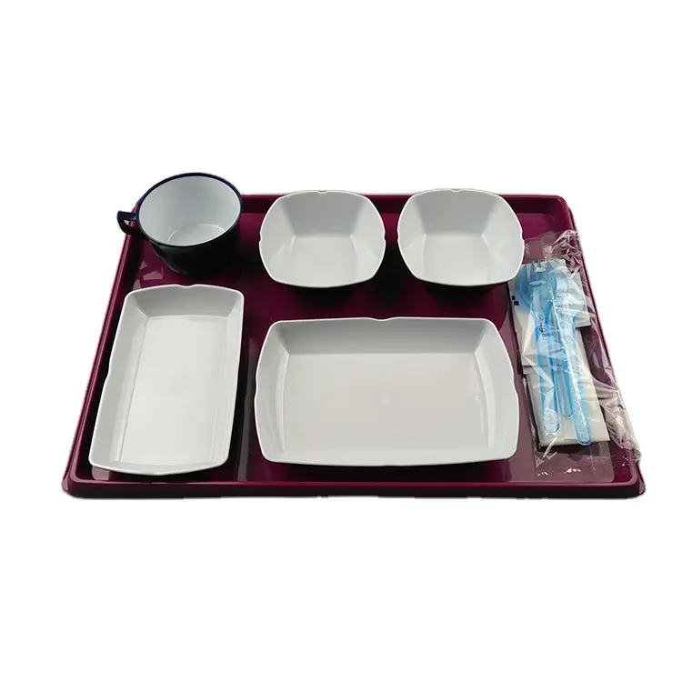 High Quality Rotable Tableware For Airline Restaurant Square Dinnerware Dinnerware Sets