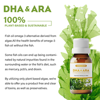 OEM Özel Etiketli Takviyeler Premium DHA ve ARA Damlaları Çocuklar İçin Beyin, Hafıza ve Gelişim Desteği, A ve D Vitaminleriyle
