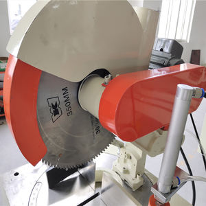 Mesin gergaji potong kepala ganda diskon dengan PLC & Motor untuk jendela pintu aluminium/UPVC/PVC membuat kaku tinggi - Product Image 2