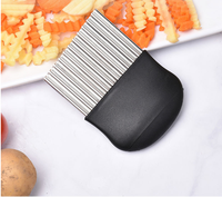 Couteau à frites en acier inoxydable, écologique, facile à contrôler, gadget de cuisine, éplucheur de légumes et de fruits, outil de cuisine, coupe-pommes ondulé