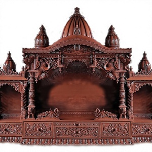 Large Wooden Durga Pooja Mandir for Temples Customized Pooja Mandir in SolidTeak Wood For Home Decor Designer Hindu Pooja <b>Unit</b> - Product Image 4