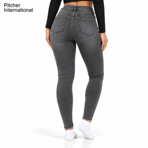 Jeans pour femmes en gros, jeans droits, jeans délavés foncés, jeans en coton, directement de l'usine pour les détaillants américains, en gros. - Product Image 3