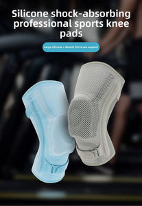 Genouillère en silicone réglable à rotule ouverte, support de compression pour le sport, la course et le basketball - Product Image 4