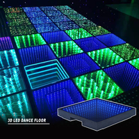 SUEZ DJ Infinity LED Dance Floor Panel Effet 3D avec RGBW Couleur d'émission 15W Puissance nominale IP67 pour les fêtes de mariage Scène