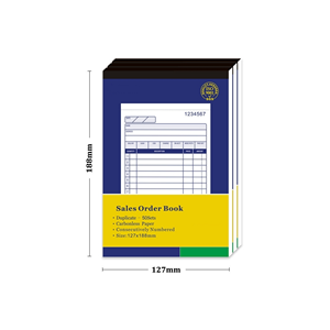 Libro de Recibos, Papel Autocopiativo, 3.66 por 8.5 Pulgadas, Tapa Dura, Tamaño Personalizado, Conjuntos Numerados para Contabilidad y Archivo - Product Image 2