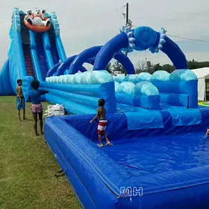 Entertainment Apparatuur Opblaasbare Aqua Park Water Drijvende Slide Design