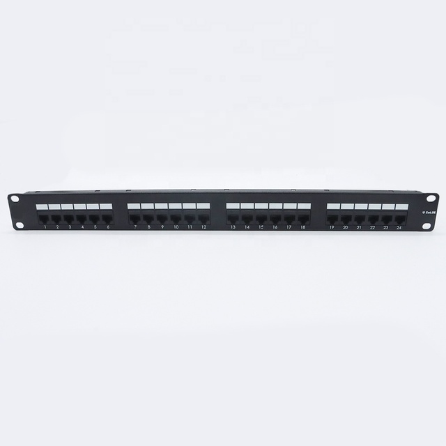 UTP 1U 24 Ports Loaded Cat6 Rj45 Patch Panel with Rj45 Keystone Jacks