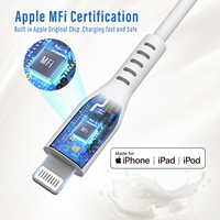 Kabel Pengisian Cepat Liquid Silicon Type C ke Light-ning Bersertifikasi MFi dari Google, Kabel Transfer Data PD untuk iPhone
