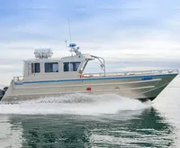 30ft 9m aluminium 5 tonnes de charge utile île espérant vitesse cabine travail bateau bateau péniche de débarquement à vendre