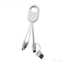 Hadiah Bisnis yang Bagus 3 in 1 Kabel Data Multi Antarmuka, Kabel Pengisi Daya Portabel Cincin Besar Hadiah Promosi Kabel Data dengan logo
