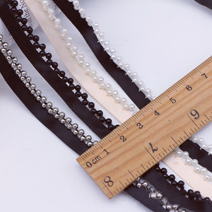 Deepeel AP563 1/1.2cm accessori decorativi per cucire nastro di perline fatti a mano - Product Image 1