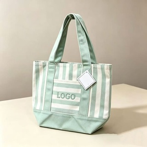 New Style Blank Grocery Reusable Shopping Cotton Canvas Tote <b>Bags</b> with Pocket for Women Student With Custom Logo - Product Image 2