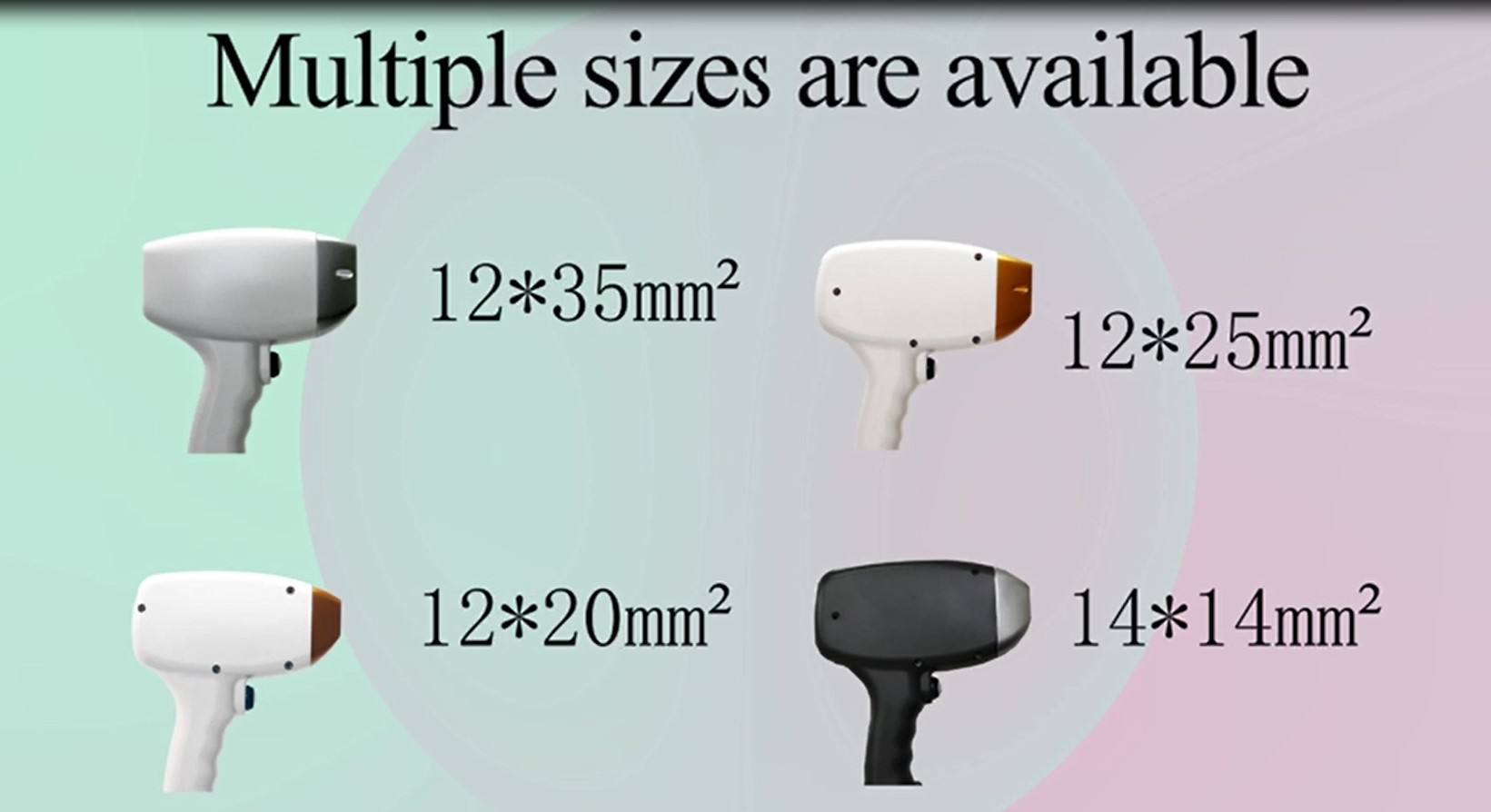 taille de spot différente