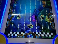 Pabrik Guangzhou tempat bermain anak koin Arcade dioperasikan 6 pemain Anak Permainan ikan masuk mesin
