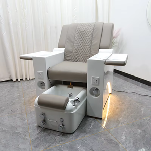 Fauteuil de pédicure électrique inclinable avec éclairage LED, fauteuil de spa pour les pieds sans plomberie avec baignoire, équipement de luxe pour salon de manucure et spa - Product Image 4