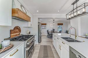 Cbmmart nhà bếp cổ sang trọng với tủ gỗ rắn màu trắng đảo lớn và tủ - Product Image 6