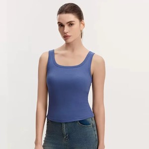 Top corto tipo bralette de <span class=keywords><strong>lana</strong></span> merino para <span class=keywords><strong>mujer</strong></span>, estilo racerback, con efecto push-up, para yoga <span class=keywords><strong>y</strong></span> fitness, de fábrica china. - Product Image 1