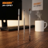 JAKEMY JM-OP07 Ensemble de Spudgers Métalliques 3 Pièces en Acier Allié Outils de Démontage avec Poignée Antidérapante pour l'Ouverture de Téléphones et Tablettes