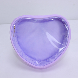 Trousse de Maquillage Légère et Écologique en PVC pour Femme Keymay, Motif Cœur Estival, Résistante à l'Eau, avec Fermeture Éclair, Pochette Organisateur - Product Image 3