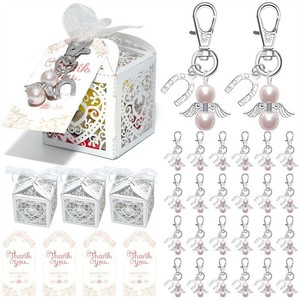 Porte-clés créatif en alliage de zinc en forme de cœur d'ange gardien, cadeau de mariage pour <span class=keywords><strong>la</strong></span> mariée - Product Image 5