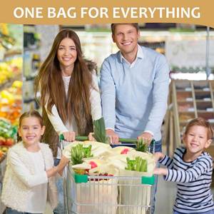 Bolsa de Compras Reutilizable Personalizada para Tiendas Boutique, Bolsa de Tela Grande Beige, Bolsa de Compras de Tela No Tejida, Bolsa de Supermercado Rpet - Product Image 6