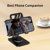 Nouveau Support de Téléphone Portable Métallique Pliable et Réglable à Rotation 360° pour Bureau 2023