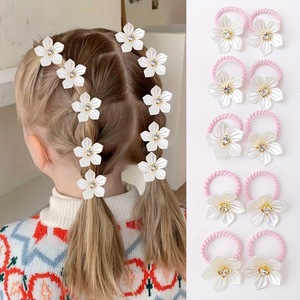 2026 Hot Selling Multiple Models <b>Sweet</b> Simple Flower Decoration Rubber Band Girl's Hair Accessory Fashionable Jewelry Wholesale - Product Image 1