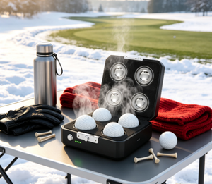 Boîte chauffante pour balles de golf en promotion avec 4 emplacements, étui rigide portable pour le sport, étui de présentation, accessoire de golf haut de gamme pour les activités de golf - Product Image 5