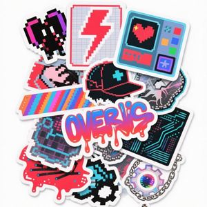 50 autocollants muraux en PVC imperméables à l'eau, motif dessin animé, manette de jeu classique, graffiti, personnalisables pour tasses, ordinateurs, bagages - Product Image 6
