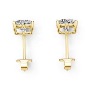Boucles d'oreilles solitaires classiques unisexes en or massif 10 carats avec diamant de laboratoire taille cœur Starsgem 0,36 ct-2,0 ct - Product Image 4