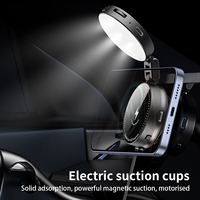 Penyangga Ponsel Lipat Magnetik Elektrik |   360 °   Lampu LED Isi Ulang yang Dapat Diputar + Ditarik |   Penghisap Vakum Listrik Daya Cengkeram Kuat |   Portabel
