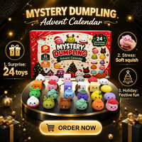 Großhandel Weihnachten 24-Tage-Adventskalender Überraschungsbox-Set Dumpling Squishy Stressabbau-Spielzeug Feiertags-Countdown Überraschungsspielzeug