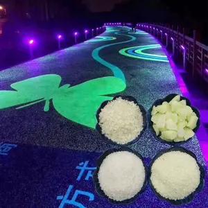 Piedras luminosas que brillan en la oscuridad, grava pulida, guijarros brillantes, pavimento para paisajismo, mezcla de hormigón, suelo brillante, cuenta embellecedora