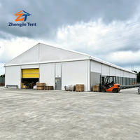 Carpa de Almacenamiento Portátil de Aleación de Aluminio de 30x60m, Cobertizo Temporal para Taller con Cubierta de PVC para Obras de Construcción