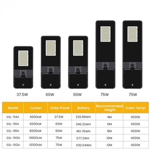 Lámpara Solar para Exteriores JS de Alto Lumen (10000LM), <span class=keywords><strong>Farola</strong></span> <span class=keywords><strong>LED</strong></span> Solar Impermeable, Híbrida AC/DC - Product Image 2