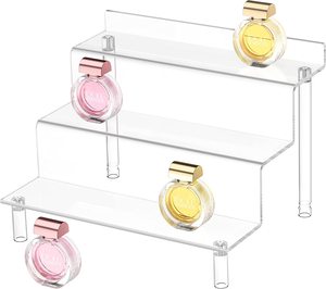 Support <span class=keywords><strong>de</strong></span> Présentation en Acrylique Transparent Étagère Rehausseur pour Parfum Figurines <span class=keywords><strong>Maquillage</strong></span> Support à Gâteaux - Product Image 3