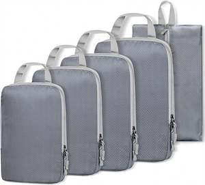 Ensemble de cubes de rangement de voyage avec logo personnalisé, 6 pièces, cubes de compression colorés pour le voyage - Product Image 2