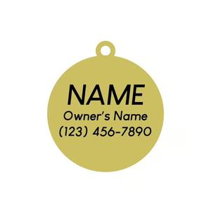 个性化小狗标签不锈钢雕刻宠物标签定制字母硬珐琅狗名称Id标签 - Product Image 5