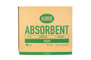 Chaussette absorbante chimique SABER haute capacité Small Boom 650 à évacuation rapide, jaune, pour les fuites de machines circulaires - Product Image 3